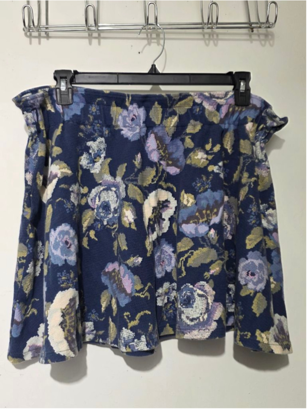 Women's Lauren Conrad Navy‎ Floral Circle Skater Skirt XL